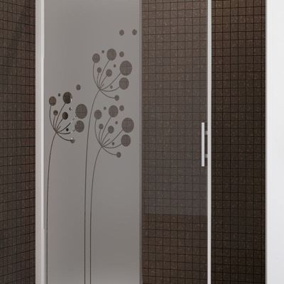 Film Fenêtre Anti Regard Occultant - FLEURS ARTISTIQUES - Stickers Autocollant Brise-Vue pour Vitre & Porte de Douche - 145x55cm