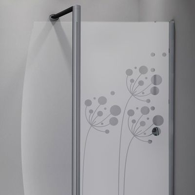 Film Fenêtre Anti Regard Occultant - FLEURS ARTISTIQUES - Stickers Autocollant Brise-Vue pour Vitre & Porte de Douche - 145x55cm
