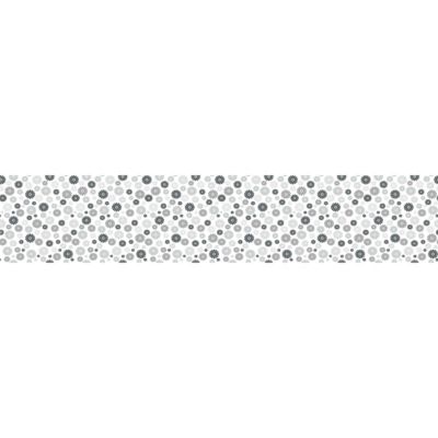 Film Fenêtre Anti Regard Occultant - FLEURS NUANCES DE GRIS LONG - Stickers pour Vitres & Porte de Douche - 40X200cm