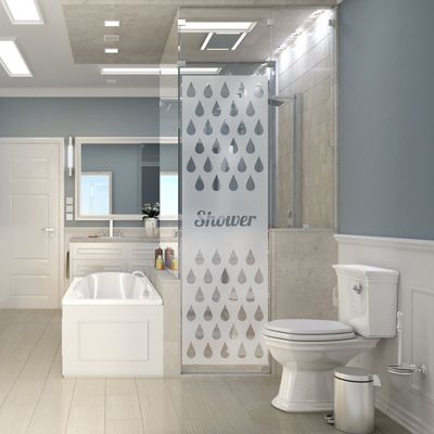 Film Fenêtre Anti Regard Occultant - SHOWER - Stickers Autocollant Brise-Vue pour Vitre & Porte de Douche - 150x45cm