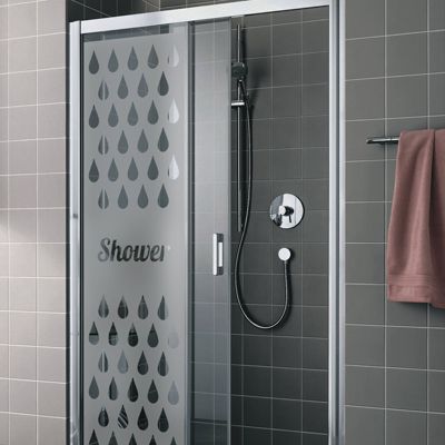 Film Fenêtre Anti Regard Occultant - SHOWER - Stickers Autocollant Brise-Vue pour Vitre & Porte de Douche - 150x45cm