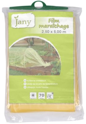 Film maraîchage Jany L. 5 m x l. 2,5 m polyéthylène jaune