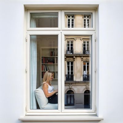 Film miroir sans tain de sécurité pour petit vitrage vis-à-vis proche - alu foncé - 75 cm x 5 m - en Rouleau - DIMEXACT