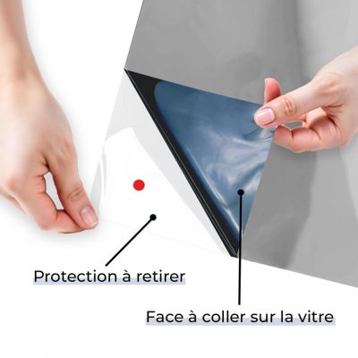 Film miroir sans tain pour grand vitrage vis-à-vis proche - alu foncé et noir foncé - 152 cm x 5 m - en Rouleau - DIMEXACT