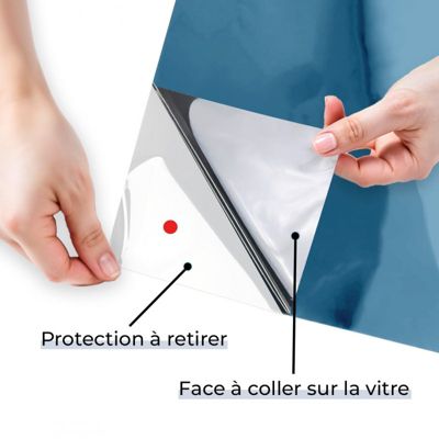 Film miroir sans tain pour grand vitrage vis-à-vis proche - bleu - 152 cm x 0.5 m - en Rouleau - DIMEXACT