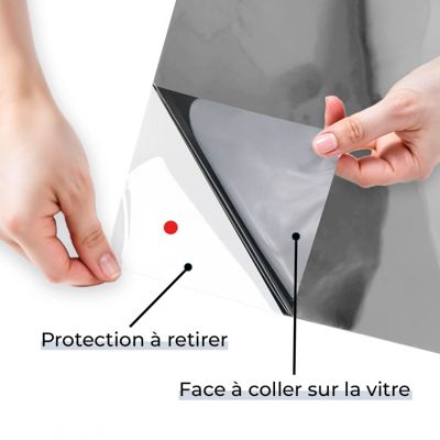 Film miroir sans tain pour grand vitrage vis-à-vis proche - gris fumé - 152 cm x 2 m - en Rouleau - DIMEXACT