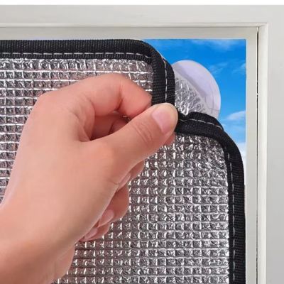Film occultant, isolant thermique et réfléchissant pour fenêtres, protection UV, 50 x 50 cm