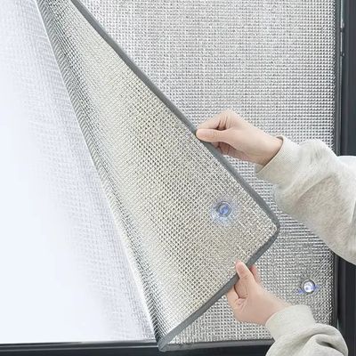 Film occultant, isolant thermique et réfléchissant pour vitrages, protection UV, film aluminium, 40 x 100 cm