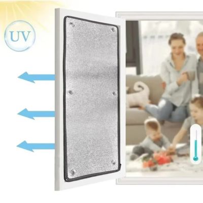 Film occultant pour fenêtres, protection solaire en aluminium, protection UV pour vitres, 60 x 100 cm