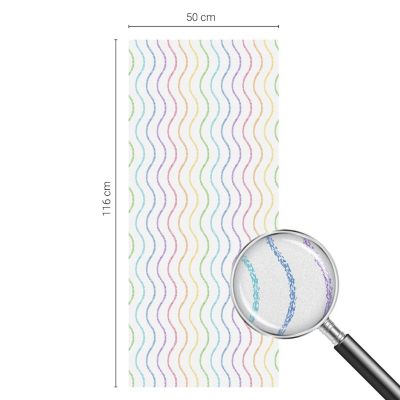 Film vinyle pour vitrage Tulup 50x116 cm Lignes arc-en-ciel Film de Protection pour Vitrage