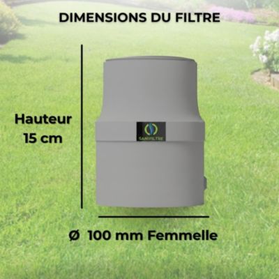 Filtre Anti-Odeurs Haute Performance au Charbon Actif Anti-H2S, Avec Manchon Intégré 100 mm, Solution Sans Collage, Pour Fosse