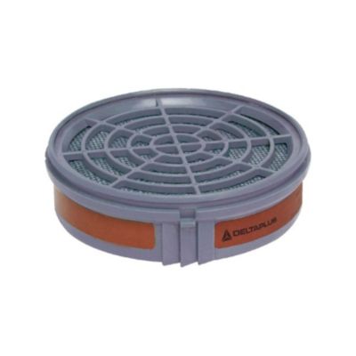 Filtre antigaz et antivapeur A2 pour masque de protection respiratoire Delta Plus Série M6400 JUPITER (Lot de 2) Gris Unique