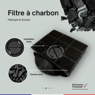 Filtre à Charbon pour Hotte Brandt - 77X2982 - 208x214x40mm