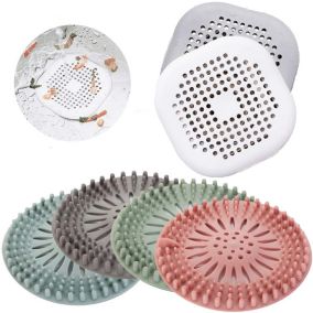 Filtre à Cheveux en Silicone Silicone Drainer Filtre à Cheveux Filtre d'évier de Douche Crépine D'évier de Cuisine 6 Pièces.
