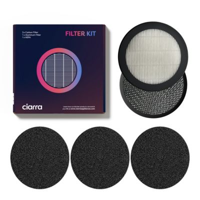 Filtre de hotte et kit 3 filtres à charbon 1 filtre aluminium 1 filtre en polymère pour Ciarra Hood to Go Mini Hotte Aspirante