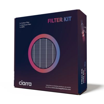 Filtre de hotte et kit 3 filtres à charbon 1 filtre aluminium 1 filtre en polymère pour Ciarra Hood to Go Mini Hotte Aspirante