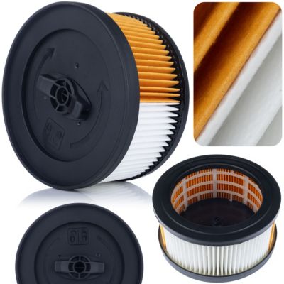 Filtre de Remplacement Cyclonique pour Aspirateur Kärcher WD4 WD5 - Double Matériau, Métal, 180x90 MM