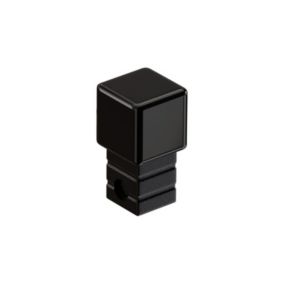 Finition angulaire Ilcom PQ en acier inoxydable pour profils Noir poli - 12 mm x 12 mm