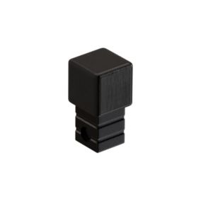 Finition angulaire Ilcom PQ en acier inoxydable pour profils Noir satiné - 10 mm x 10 mm