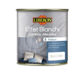 Finition effet blanchi lambris et meubles Liberon blanc mat 0,5L