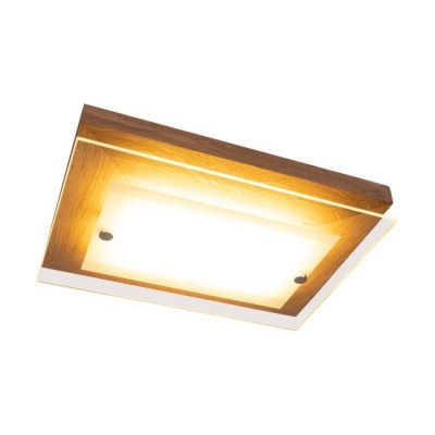Finn Applique Incl. 1xLED 800lm 2700K 10W Chêne huilé/Métal Chromé/Verre Blanc/ Transparent