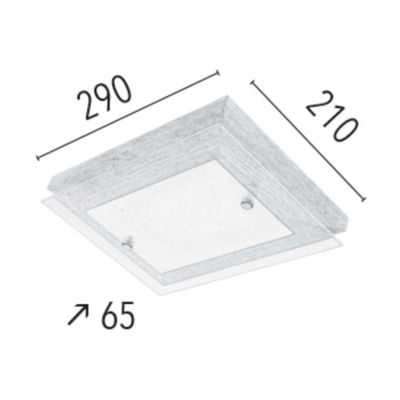 Finn Applique Incl. 1xLED 800lm 2700K 10W Chêne huilé/Métal Chromé/Verre Blanc/ Transparent