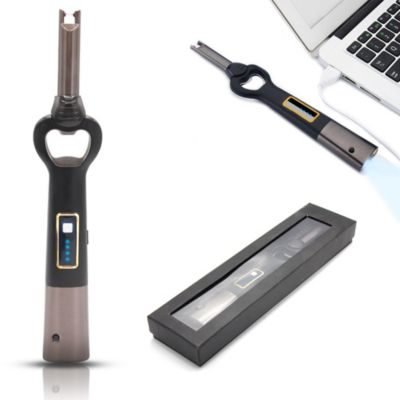 FISHTEC - Briquet électrique 3 en 1, USB, LED, 180 g, recharge 2h
