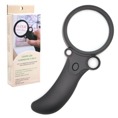 FISHTEC - Loupe LED 3 lentilles x2,5/x5/x16, 19,5 cm