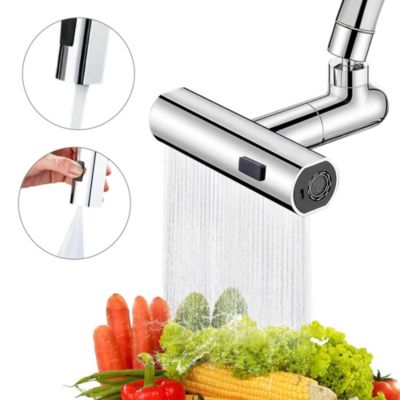 FISHTEC - Tête robinet 3 jets, orientable 360 degrés, 14 x 8,5 cm