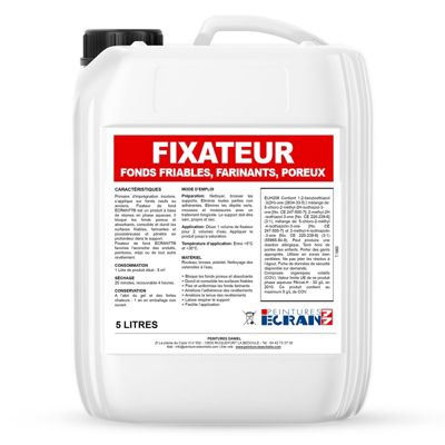 Fixateur de surface, fixe et durcit les fonds friables, farinants, bloque les fonds poreux, régule l'absorption ECRAN77-5-Incolore
