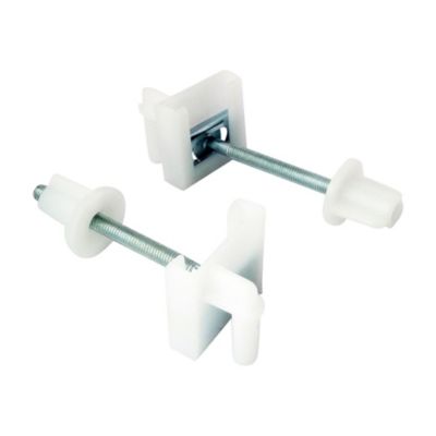 Fixation d'abattant WC 2 plaques métal, 2 écrous,  2 glissières, longueur 75mm - Somatherm For You