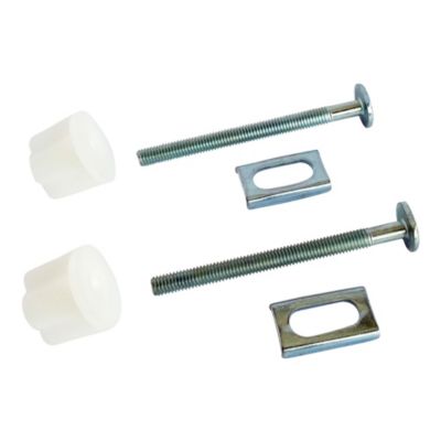 Fixation d'abattant WC 2 plaques métal et 2 écrous - longueur 75mm - Somatherm For You