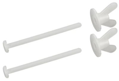 Fixations pour abattant de WC - Noyon et Thiebault - Vis nylon 6 x 80 mm -  Tête carrée 10 mm