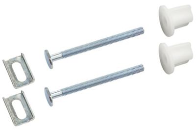 Cornat Tec365072 Kit de fixation pour abattant WC Cornat Modena & divers  motifs décoratifs – Acier inoxydable & plastique/système de fixation/kit de