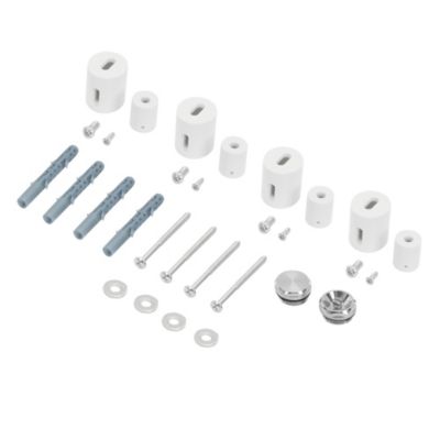 Fixation pour radiateurs design de salle de bain support mural en métal blanc