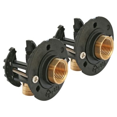 Fixation pour robinetterie Bain Douche pour PER Ø16 raccord à glissement sortie femelle 15/21 (1/2")