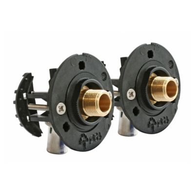 Fixation pour robinetterie Lavabo pour PER Ø12 raccord à sertir sortie mâle 12/17 (3/8")