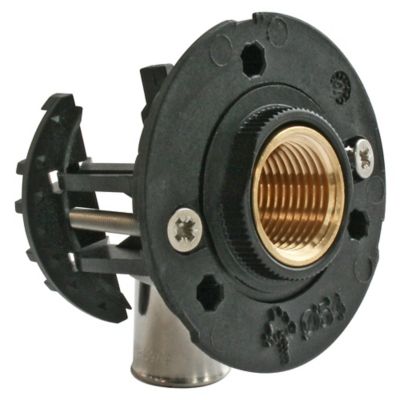 Fixation pour robinetterie Machine à laver pour PER Ø12 raccord à sertir sortie femelle 15/21 (1/2")