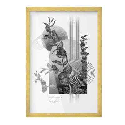 Fixations Murales Incluses Wallfluent 40x60 cm Or Idéal pour Cadeau