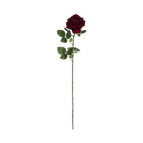 Fleur artificielle Tige de Rose velours H 83 cm