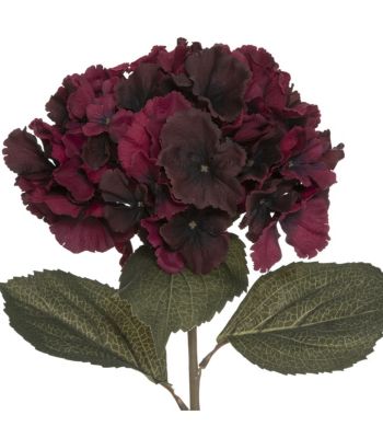 Fleur artificielle Tige Hortensia Rubis H 83 cm