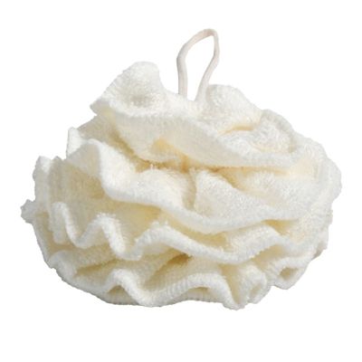 Fleur de douche à suspendre en fibre de bambou et coton 13 cm