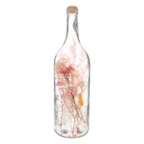 Fleurs séchées en bouteille - verre - H45 cm - Atmosphera
