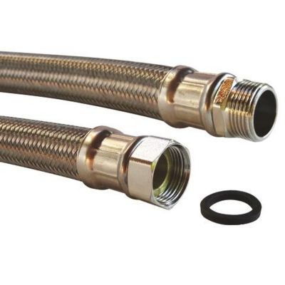 Flexible chauffage 1 écrou tournant 3/4"  - 1 raccord Mâle 3/4"  - 500 mm - Somatherm For You