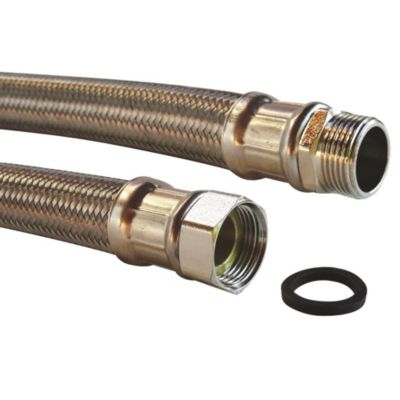 Flexible chauffage 1 écrou tournant 3/4"  - 1 raccord Mâle 3/4"  - 500 mm - Somatherm For You
