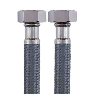 Dipra - Flexible D'alimentation Machine à Laver 2 Mètres - Embouts Femelle Droit Et Coudé 20/27 (3/4") - PVC
