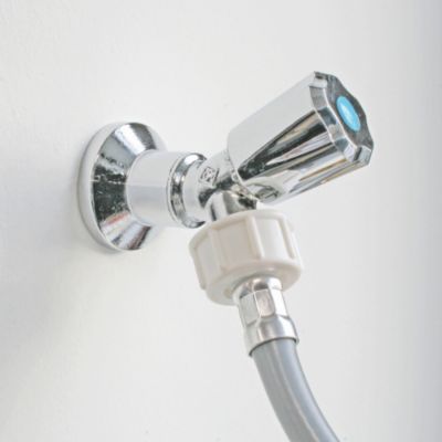 Flexible d'alimentation pour machine à laver raccords droits F-F coudé 3/4", L. 2m