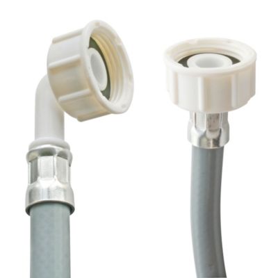 Flexible d'alimentation pour machine à laver raccords droits F-F coudé 3/4", L. 2m