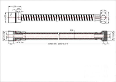 Flexible De Douche Double Agrafage 1,25 M Laiton