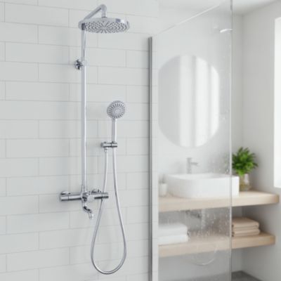 Flexible de douche argent PVC GoodHome 2 m